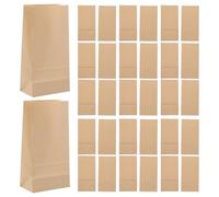JOINPAYA 100 Bolsas Kraft de Papel para Almacenamiento Reutilizables de 18 X 9 X 5,5 Cm Diseño Minimalista y Apariencia Elegante para Uso Empresarial y Organización