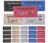 JOINPAYA 100 Piezas Etiquetas de Costura Hechas a Mano con Algodón para Marcar Ropa y Accesorios, Decorativas y Prácticas para DIY y Personalización en Patchwork y Tejido
