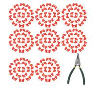 JOINPAYA 100 piezas Gafas Antipicoteo para Aves con Alicates Protección Ocular para Gallinas y Pollos Accesorios Aplicables para Prevenir Conflictos en Gallineros Instalación Fácil y