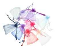 JOINPAYA 100piezas Bolsitas De Organza Transparentes Cordón De Pequeñas para Joyería Dulces y para Bodas y Cumpleaños Mezclados