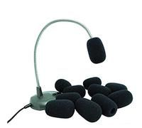 JOINPAYA 10piezas Cubiertas De Parabrisas para Micrófono Lavalier De Protección Antiviento para Grabaciones y Estudio Color Negro Interior De