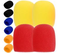 JOINPAYA 10piezas Protectores De Parabrisas De Esponja Para Micrófonos Unidades Funda Antiviento Para Mejorar Del Sonido