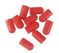 JOINPAYA 10piezas Puntas Para Baquetas Amortiguadores Silenciosos Para Práctica De Batería Protección y Efectiva Cabezal De Baquetas Rojo