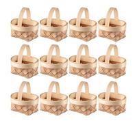 JOINPAYA 12 Cestas Pequeñas de Madera Multifunción, Resistentes y Decorativas para Almacenamiento y Micro Paisajismo Hogar