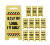 JOINPAYA 12 Clips para Notas de Escritorio de Acrílico Transparente Soportes Mini Divertidos Diseño Déjame en Paz Porta Letreros para Oficina Organizador Compacto para Espacios