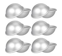 JOINPAYA 12 Moldes de Aluminio Anodizado Semiesféricos para Bombas de Baño DIY, Tamaño Mediano 5.8x2.8 Cm, Molde para Hacer Bolas de Sal y Jabón Casero, Kit Artesanal para Manualidades