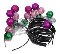 JOINPAYA 12 Piezas Diadema de Dibujos Animados Marciana para Fiesta Accesorios para Disfraces de Marcianos Diademas de Extraterrestres con Bolas de Purpurina con Antenas para Mujer