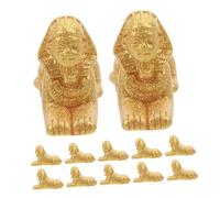 JOINPAYA 12 Piezas Modelo de Castillo Egipcio Antiguo luz de Planta de micropaisaje Mini Figura Vintage de la Diosa egipcia Figuras del Antiguo Egipto estatuas en Miniatura Resina Dorado