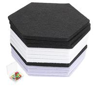 JOINPAYA 12 Piezas Paneles Fonoabsorbentes Autoadhesivos Muro Junta Tablero De Absorción De Sonido Almohadilla Hexagonal Insonorizar Pared Acustica Aislamiento Acústico Estudio Sintió