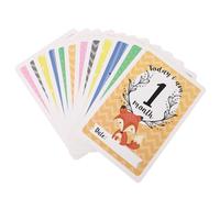 JOINPAYA 12 Piezas Tarjetas De Mensuales Para Bebés Tarjetas De Animales Para Fotografía De Recién Nacidos De Nacimiento Prácticas