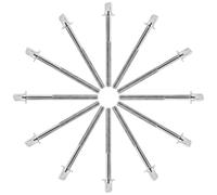 JOINPAYA 12 Tornillos Tensores de Batería de Jazz M5 en Acero Inoxidable Plata para Kit de Batería, Longitud Óptima y Experiencia Mejorada en Grabaciones y Presentaciones