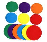 JOINPAYA 18 Piezas Marcadores de Entrenamiento de Fútbol de Discos Coloridos para Ejercicios Deportivos Marcadores Planos para Gimnasios Actividades de Clase y Prácticas de Baile Colores