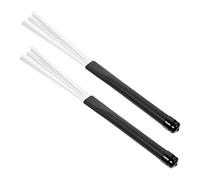 JOINPAYA 1par Escobillas De Tambor De Nylon Con Mango De Plástico Para Principiantes y Bandas De Jazz Accesorios De Batería Portátiles y Confiables