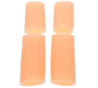 JOINPAYA 2 Pares Protector de Dedos de Silicona, Cubiertas para Dedos, Color Caqui, Protección contra Fricción y Lesiones, para Escribir y Uso Diario, para Oficina y Estudiantes