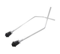 JOINPAYA 2 Patas de Bombo de Acero Inoxidable, Antideslizantes y Estables, Color Plata, Fáciles de Instalar, para Batería, 2 Piezas
