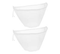 JOINPAYA 2 Piezas Bolsa de Filtro Reutilizable de Nylon Blanco para Colar Alimentos Diseño Fácil de Usar y Transportar Adecuado para Rellenos de Verduras y Bebida de Soya