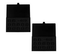 JOINPAYA 2 Piezas Caja de Almacenamiento Metálica para Tarjetas Nano Sim con Ranuras Estuche Compacto y Resistente de Aleación de Aluminio Organizador de Datos para Viaje y Uso Exterior