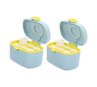 JOINPAYA 2 Piezas caja de para bebés almacenamiento de dispensador de viaje de recipiente dosificador de leche en polvo contenedor de páginas Sky-blue