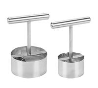 JOINPAYA 2 Piezas Descorazonador de Frutas de Acero Inoxidable, Extractor de Núcleos, Plata, para Extraer el Corazón Fruta, para Mayores, Utensilio de Cocina