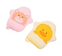 JOINPAYA 2 Piezas Esponja de baño de bebé toalla bañera bebé paños guantes de baño para dedo desmaquillantes toalla ducha Mitt de baño para bañeras de baño algodón