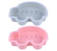 JOINPAYA 2 Piezas Molde de Silicona Coche Dibujos Animados 4 Pulgadas | Gelatina y Pastel, Liberación Fácil, Lavable y Limpieza Sencilla, Adecuado Showers y Té Color Aleatorio