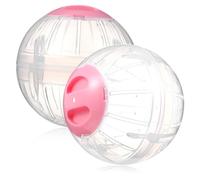 JOINPAYA 2 Piezas Pelota de Ejercicio para Hámster Transparente Rosa con Ventilación y Cierre Seguro Bola para Animales Pequeños para y Actividad