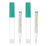JOINPAYA 2 Piezas Termómetro Corporal de Vidrio Lectura Rápida y Doble Escala, Material de Estaño y Galio, Adecuado para Uso Doméstico y Escolar en Axilas