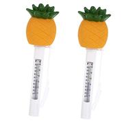 JOINPAYA 2 Piezas Termómetro Flotante para Piscina Forma de Piña Medidor de Temperatura para Agua Bañeras Peceras y Lectura Dual Fahrenheit y Celsius Juguete de Agua para de