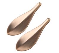 JOINPAYA 2 Piezas Tiradores Decorativos en Forma de Hoja Dorados para Muebles, Aleación de Zinc Resistente Distancia de Orificio de 32mm, Ideales para Cocina y Armarios Modernos