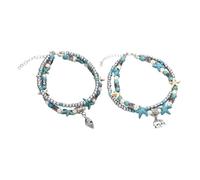 JOINPAYA 2 Piezas Tobillera Vintage para Niñas Joyería de Tobillo Elegante Cadena de Tobillo de Playa Exquisita Accesorios de Moda para Fiestas de Verano