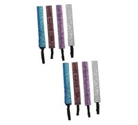 JOINPAYA 2 Series Diademas Infantiles De Lentejuelas Antideslizantes Banda Elástica Yoga Y Running 4 Piezas X 2
