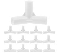 JOINPAYA 20 Piezas Conector de Poste de Plástico Adaptador de Poste de Tienda de Campaña de 3 Vías 135° Blanco, Plástico, Soporte Firme, para Tienda y Toldo, Uso Exterior