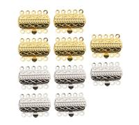 JOINPAYA 20 Piezas de Cierres para Pulseras y Collares, Conectores de Liberación Dorados, Accesorios para Hacer Joyas Diy, Hebillas de 5 Líneas, Conectores Ligeros para Manualidades