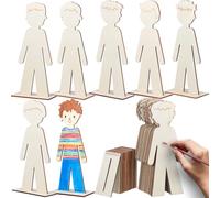 JOINPAYA 20 Piezas de Rodajas de Madera Maciza sin Acabado para Manualidades, Figuras sin Terminar para Pintar, Decoraciones Colgantes de Bricolaje, Suministros Artesanales Hogar