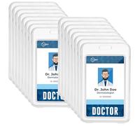 JOINPAYA 20 Portatarjetas de Identificación Transparentes de Plástico Resistente, Funda Protectora para Tarjetas de Metro y Autobús, Soporte Práctico para Oficina, Escuela y Viajes