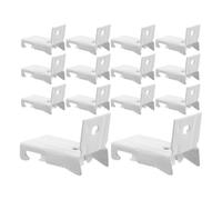 JOINPAYA 20 Unidades Soporte de Montaje Lateral para Riel de Cortina Curvo de Hierro Blanco Alta Compatibilidad para Ambientes Hogareños y Montaje en Pared