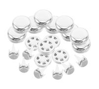 JOINPAYA 200 Botones Redondos de Metal para Sombreros de Béisbol, Aluminio Plateado de 13mm, Compatibles Universalmente para Reparación y Manualidades de Gorros