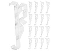 JOINPAYA 24 Piezas Clips de Cenefa Transparentes de Acrílico para Persianas Horizontales y Cortinas de Ventana, Soporte Oculto Invisible Adecuado para Salones y Dormitorios