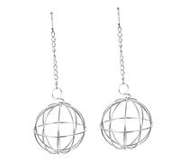 JOINPAYA 2piezas Comedero para Heno Colgante De Acero Inoxidable Forma De Bola para Pollos para Comederos De Verduras y Frutas Granjas o Establos