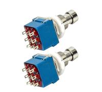 JOINPAYA 2piezas Interruptor de Efectos Metalico para Pedales de Guitarra Enclavamiento para Stomp Box de Estudio o Escenario