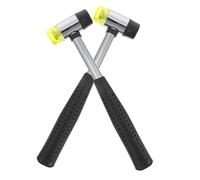 JOINPAYA 2piezas Martillo de Trastes de Doble Cabeza para Guitarra Herramienta de Reparación de Guitarra de Mango Herramientas de Reparación de Bajos de Plástico para Instalar Ukelele Negro