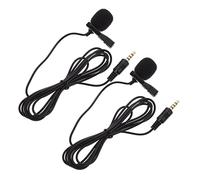 JOINPAYA 2piezas Micrófono Lavalier Clip Micrófono Portátil para Grabación Entrevistas y Streaming Compatible Teléfonos y Laptops Color Negro Reducción De Ruido