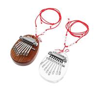 JOINPAYA 2piezas Mini Piano de Pulgar Kalimba de Tonos Arpa de Pulgar Portátil para Principiantes y Adultos Amantes Música con Cordón y Colgante para Usar Casa Viaje