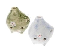 JOINPAYA 2piezas Ocarina Japonesa De Huecos c Para Principiantes Instrumento Musical Portátil Decoración Verde y