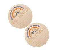 JOINPAYA 2piezas Tarjetas de Mes Letrero de Anuncio para Recién Nacidos Decoración de Guardería y Accesorio de Fotografía Madera