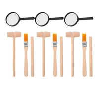 JOINPAYA 3 Juegos De Herramientas De Excavación De Plástico: Kit De Herramientas De Excavación Arqueológica con Mini Martillo Cincel Cepillo Y Raspador para Excavar Gemas De