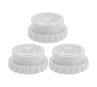 JOINPAYA 3 Piezas Adaptador de Fuente de Piscina PVC Blanco de Doble Rosca | Conexión Estanca, Instalación Sencilla, para Bomba y Sistema de Chorro, Uso en Piscina Enterrada