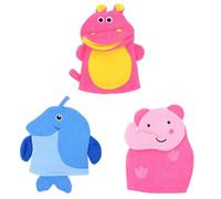 JOINPAYA 3 Piezas Manoplas de Baño, Manoplas Exfoliantes Ducha, Esponja de Baño, Microfibra de Poliéster y Esponja, Reutilizables, Cordón para Colgar Varios estilos
