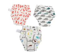 JOINPAYA 3 Piezas Pantalones de Entrenamiento para Bebés Pañal Lavable de Pantalones de Aprendizaje Transpirables Pañal de Entrenamiento para Excursiones Diarias Varios estilos