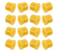 JOINPAYA 30 Piezas Buje de Grillete de Goma, Bujes de Goma para Triciclo Eléctrico, Amarillo, de Doble Ojo, Alta Resistencia al Desgaste, Fácil Instalación y Resistencia Intemperie